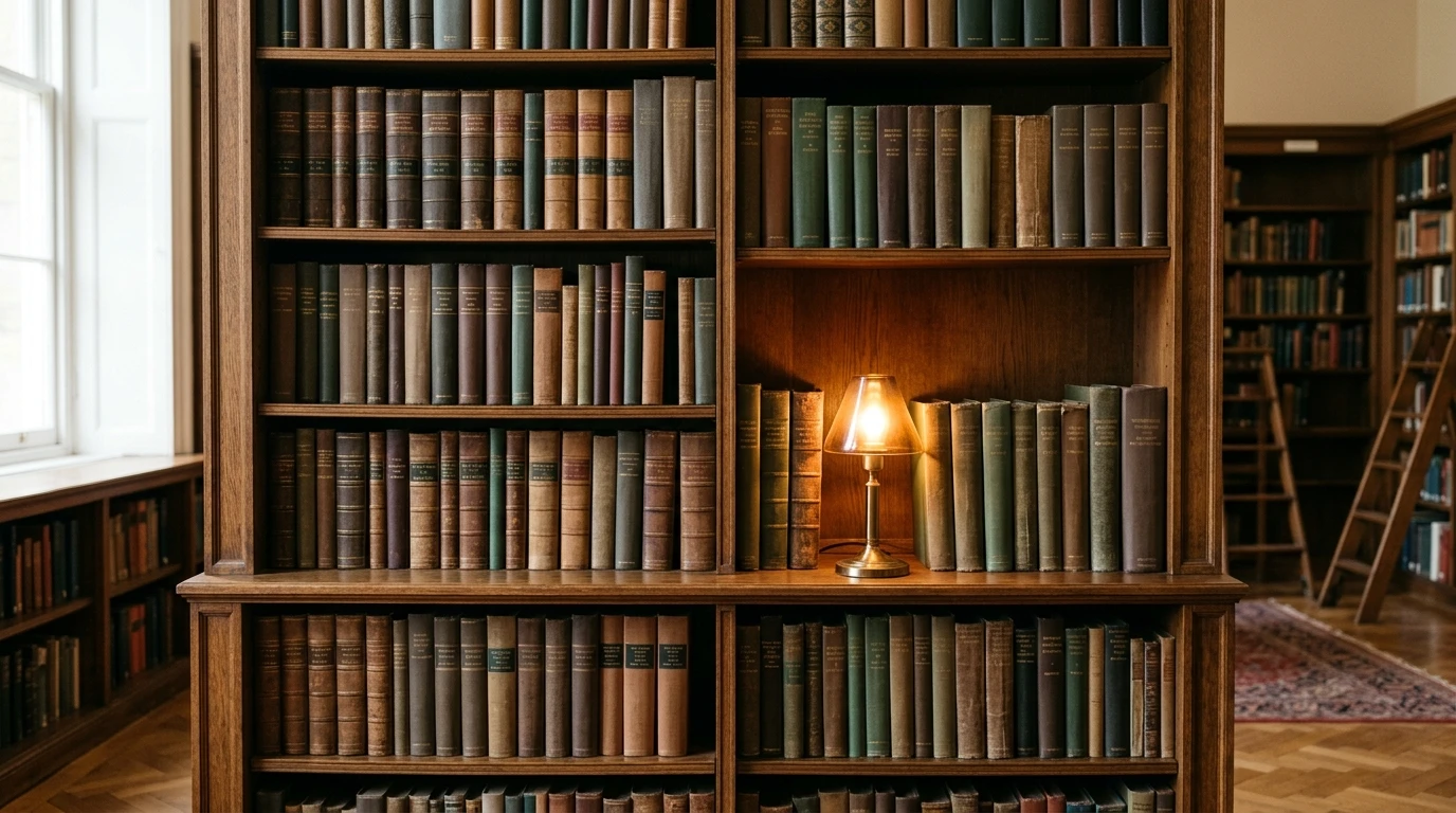 Bibliotheksregal mit Fachbüchern