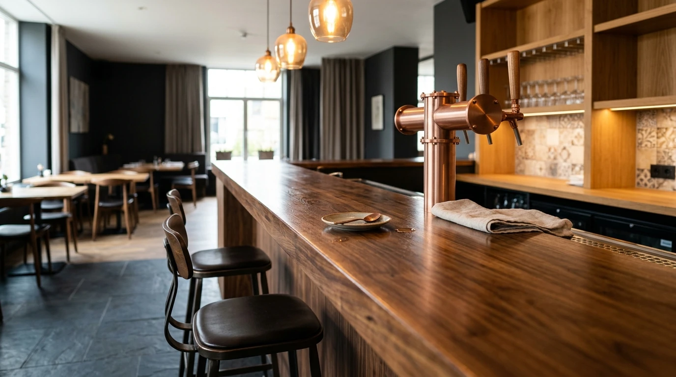 Theke mit Inventar