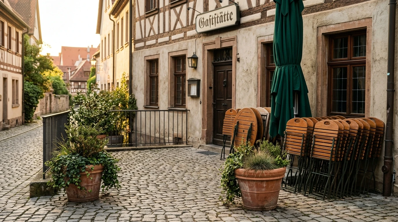 Außenbereich Café in der Innenstadt