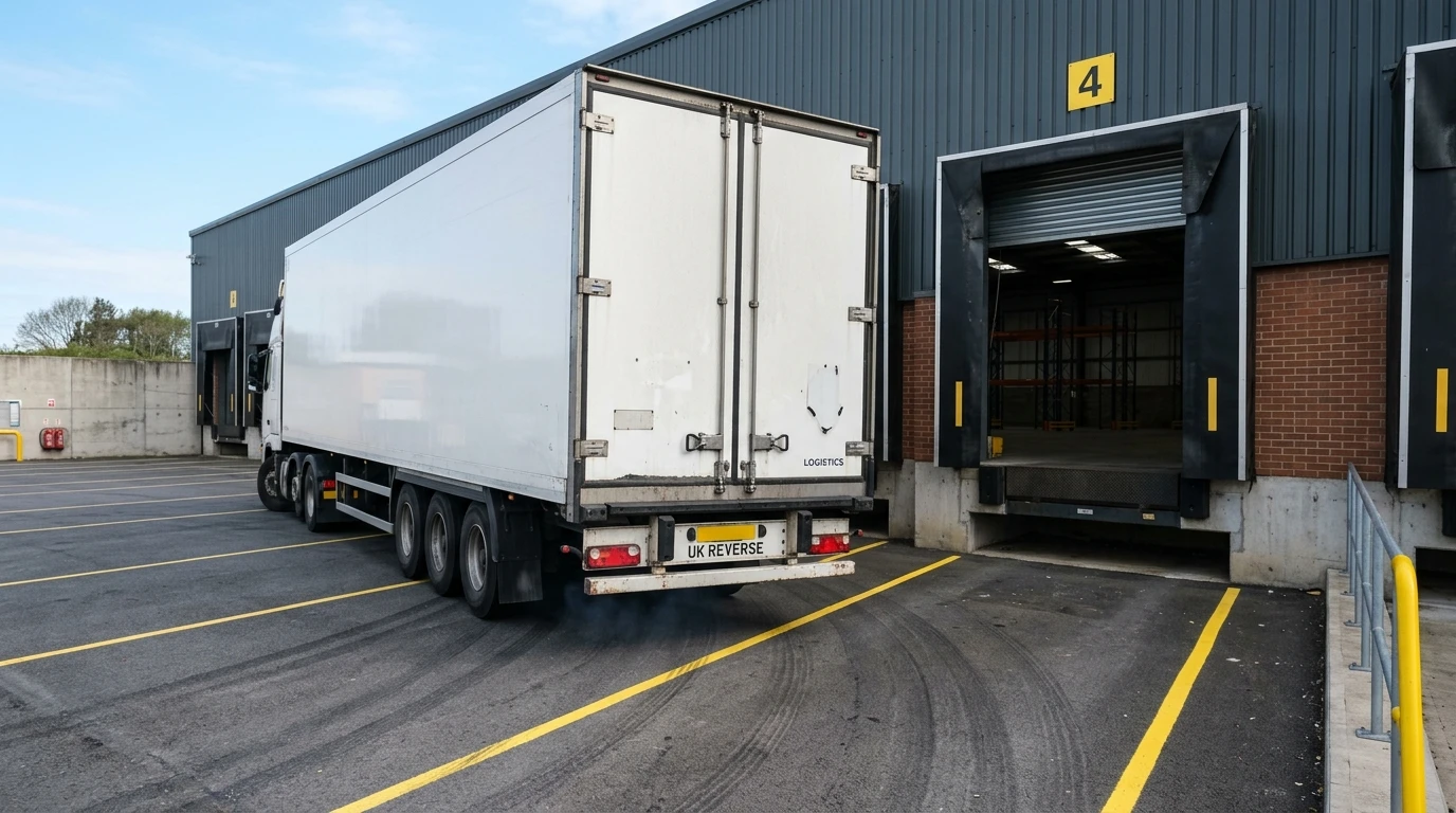 Lkw-Andocken an Ladebühne