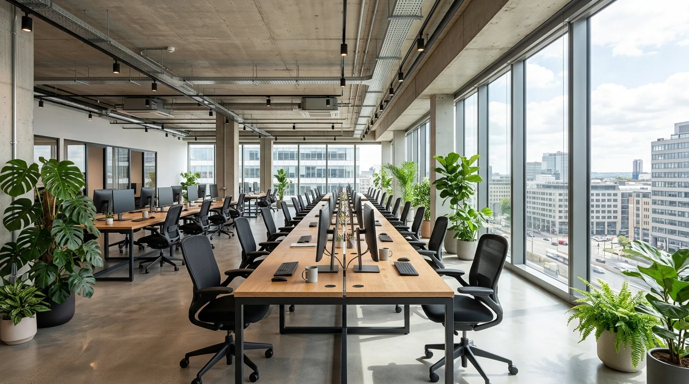 Coworking-ähnliche Bürolandschaft